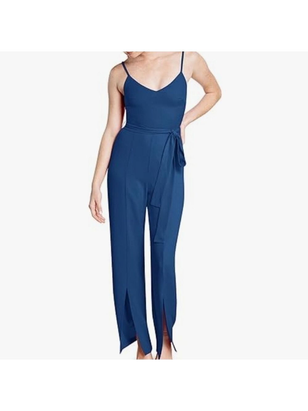 Dress the Population womens Stevie V-neck  Crepe. Jumpsuit NWT    Size XXS (0-2)
